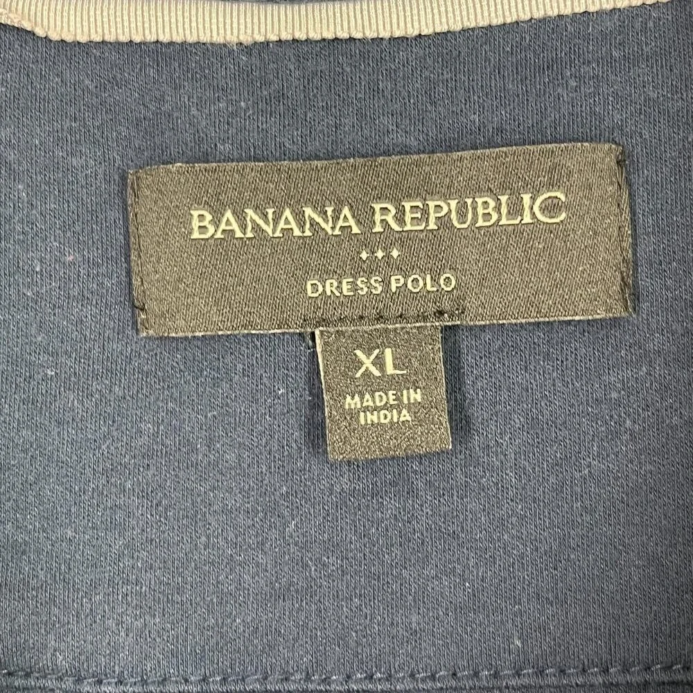 Banana Republic Shirt Mens Extra Large Blue Dress Polo Cotton Business Casual‎